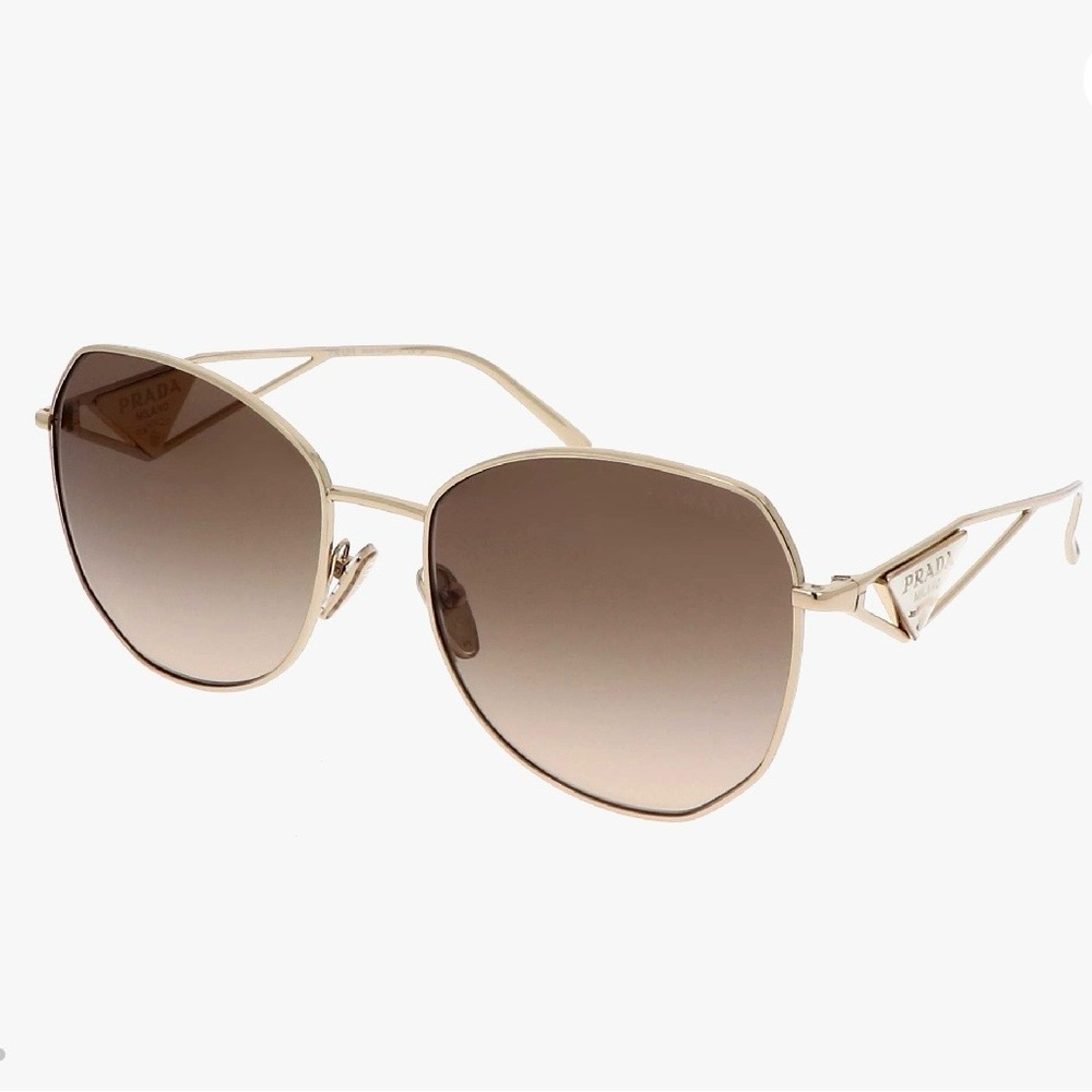 Prada Women's Sunglasses with Gold Frame